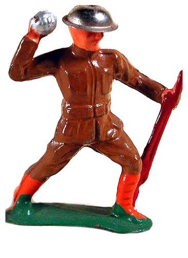 Figurine Ancienne En Métal Soldat De Plomb